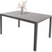 6 Person Outdoor Dining Table; Patio Rectangle Aluminum Table; Gray