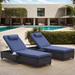 Decopom Patio Furniture Sets Outdoor Rattan Chaise Lounge Set | 12.21 H x 25.61 W x 76.83 D in | Wayfair HOUK20240486