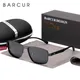 BARCUR Polarized Men Sunglasses Square Stainless Steel Frame TR90 Sun glasses Oculos De Sol gafas
