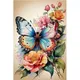 AB Diamond-Peinture de Papillons et de Roses en Point de Croix 5D Peinture Diamant de Style