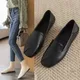 Ladies Summer Footwear Flat Moccasins Shoes for Women 2023 Loafers Square Toe White Flats Lastest