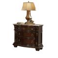 GalaxyHomeFurnishings Roma Night Stand Dark Walnut Wood in Brown | 32 H x 34 W x 19 D in | Wayfair