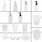 Gobelet de brosse à dents en verre Transparent et mat, distributeur de savon, porte-savon de lavage de salle de bains, accessoires de salle de bains de remplacement