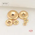 Real 14K Gold Filled Flat Rondelle Beads Gold Beads for Jewelry Making Handmde DIY Accessories Gold