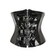 Corset sous le buste en cuir PU pour femme Steampunk Zipper Structure Waist Trainer Body Shaper