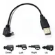 USB Data Cable A Male to Mini USB B 5Pin Male 90 Degree UP & Down & Left & Right Angle Adapter