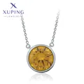 Xuping Jewelry Fashion Newly Round Stone Necklace with Rhodium Plated for Women Gifts N0l4400