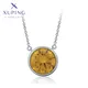 Xuping Jewelry Fashion Newly Round Stone Necklace with Rhodium Plated for Women Gifts N0l4400