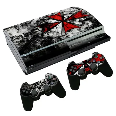 Biohazard Umbrella Skin Sticker Decal for PS3 Fat PlayStation 3 Console and Controllers For PS3 Fat