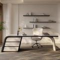 My Lux Decor Appoint Writing Desk Executive Office Computer Shelf Pullout Under Desktop Writing Desk Gaming Tavolo Da Lavoro Office Furniture | Wayfair