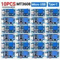 1-10PC MT3608 Type-C/Micro USB DC-DC Step Up Power Tech 2/24V à 5V/9V/12V/28V Booster Power Supply