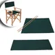 2pcs Dark Green Canvas Backrest Seat Cloth For Cross Folding Director Chair Leisure Stool Seat