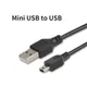 1pc Black USB 2.0 To Mini USB Cable 5 Pin Mini USB To USB for MP3 MP4 Player Car DVR GPS Digital