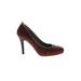 Staccato Heels: Slip-on Stiletto Cocktail Burgundy Shoes - Women's Size 8 - Round Toe