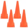 4 Pcs Safety Cone Football Cones for Soccer Obstacle Orange Training Ldpe Parking