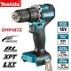 Makita-Perceuse à percussion sans fil DHP487 tournevis électrique à percussion moteur sans balais