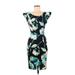 Love Ady Casual Dress - Sheath: Teal Print Dresses - Women's Size Medium