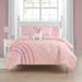 Alex + Bella Rainbow Ruffle Pink Ultra Soft Microfiber Comforter Set Polyester/Polyfill/Microfiber in Pink/Yellow | Wayfair RAINBOWRUFCMFT