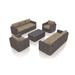 Latitude Run® Marfik 5 Piece Rattan Sofa Seating Group w/ Sunbrella Cushions in Brown | 30.25 H x 92.25 W x 34.75 D in | Outdoor Furniture | Wayfair