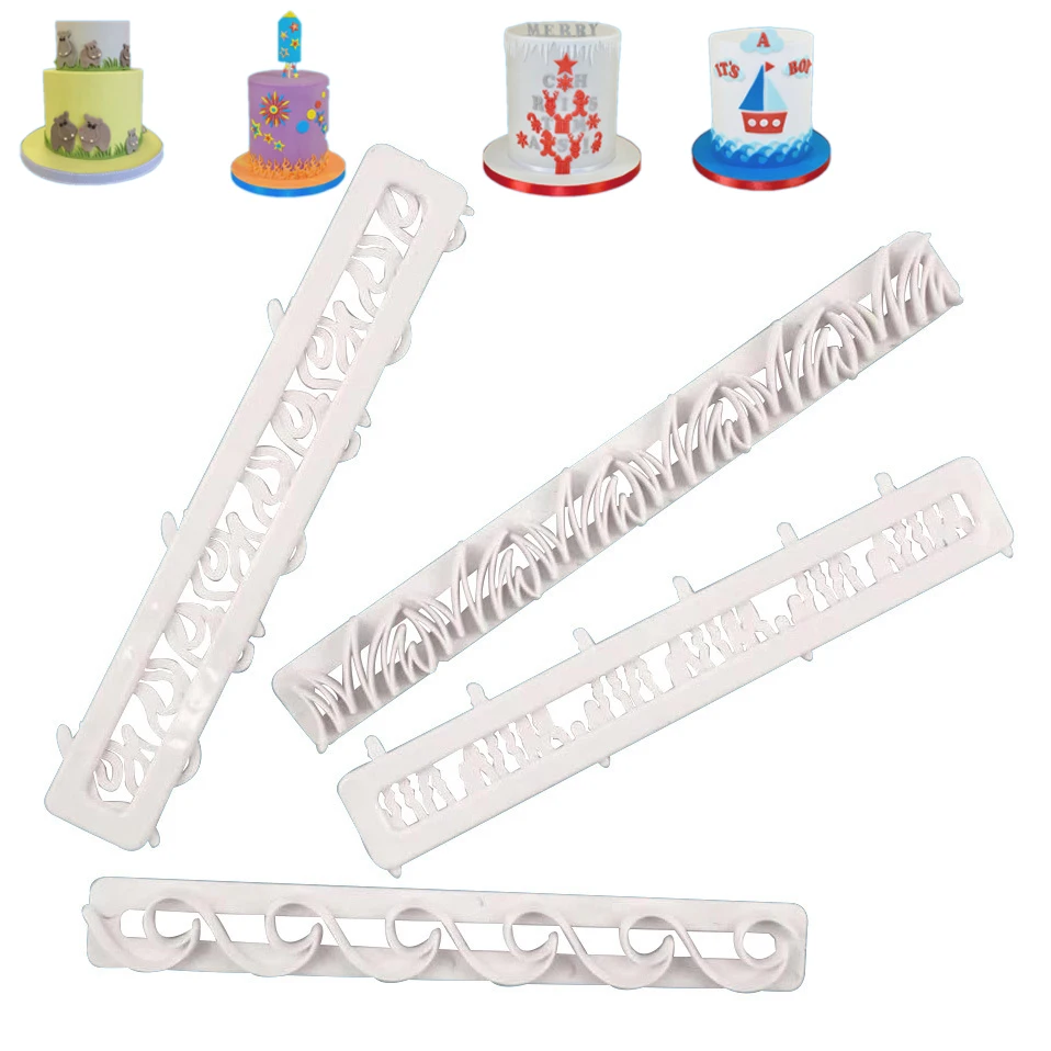 4 Teile/satz Element Eembossing Cookie Cutter Diy Gebäck Schneiden Sterben 3D Backform Für Keks Cupcake Fondant Dekorieren Werkzeuge Image