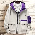 Prowow 2022 Neue Herren Frühjahr Herbst Jacke Zipper Casual Hooded Jakcet Mode Patchwork Windjacke