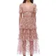 WEIN 2023 Frauen Abendkleid Kurzarm Spitze Stickerei Kleid Pailletten Klassische Französisch Luxus