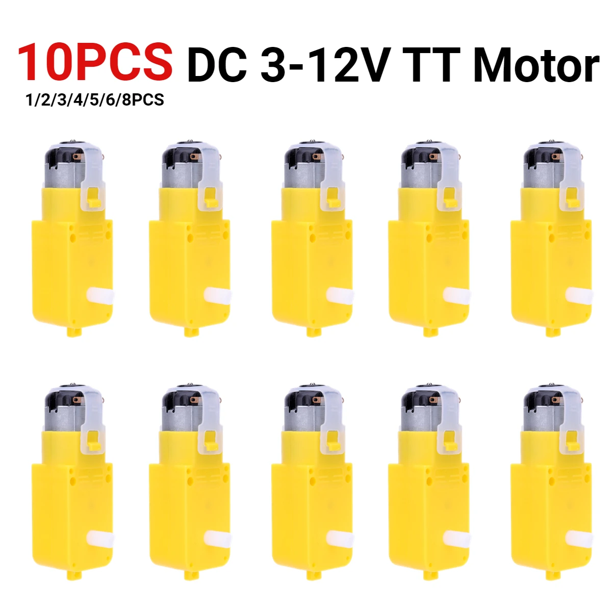1-10 Stück DC 3-12V tt Motor modul Roboter intelligentes Auto Doppel wellen getriebe motor Getriebe motor Getriebe motor für DIY Smart Car Roboter Image