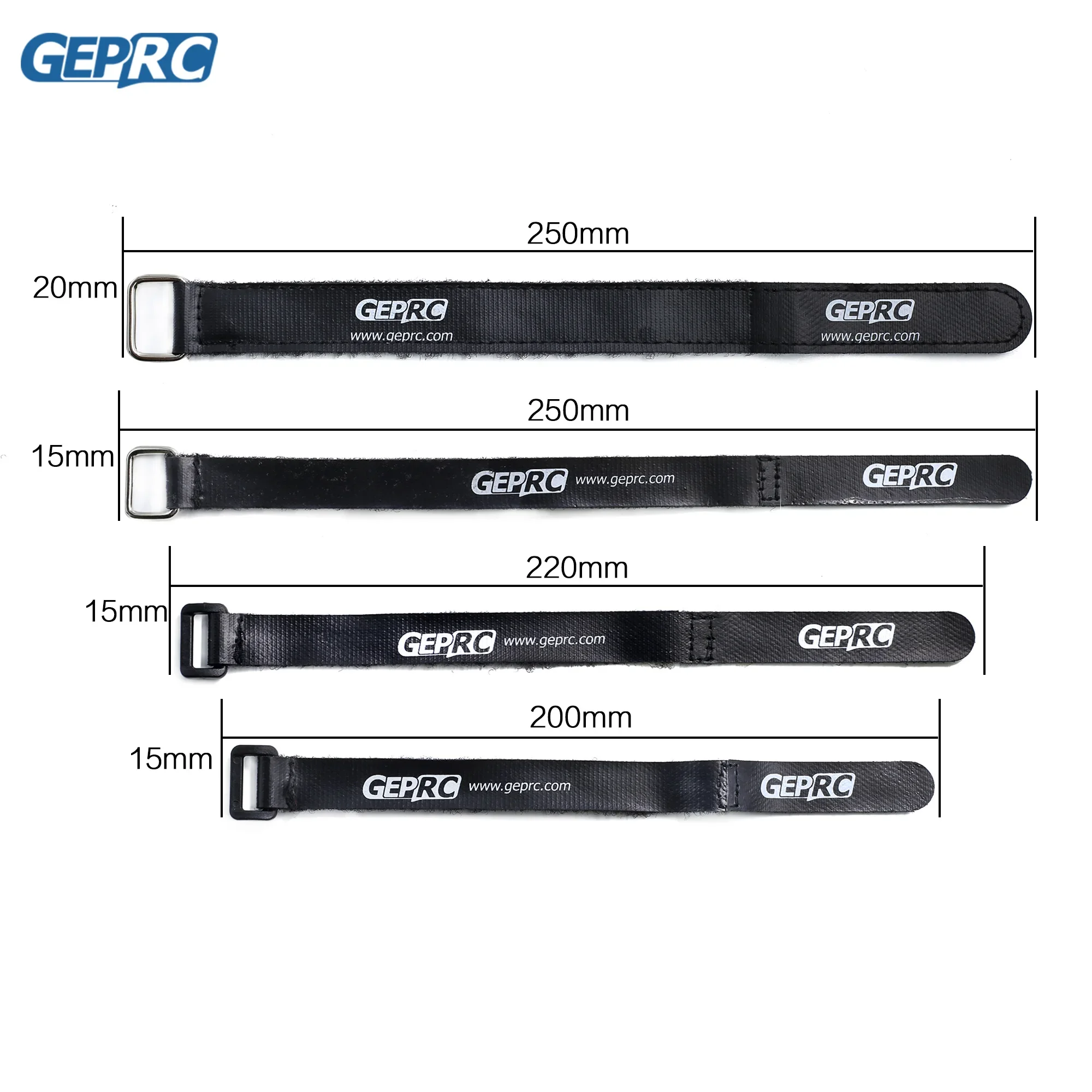 2 Stück GEPRC LIPO Batteriegurt 20 x 250 mm / 15 x 250 mm / 15 x 220 mm Image