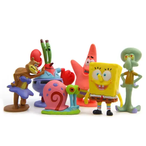 6 teile/satz spongebob patrick Figur Sammlung Modell Spielzeug 3-6cm