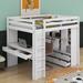 Harriet Bee Jarlathus Full 6 Drawer Loft Bed w/ Bookcase & Built-in-Desk by Munora in White | 65.4 H x 57.2 W x 77.4 D in | Wayfair