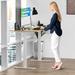 Latitude Run® Juliet Height Adjustable Solid Wood Standing Desk Wood/Metal in White/Brown | 51.6" H x 60" W x 30" D | Wayfair