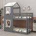 Harper Orchard Monhollan Twin Over Twin Bunk Bed, Wood in Gray | 83.2 H x 41.7 W x 77.4 D in | Wayfair CD99D1BFAC6B402BBAD7C13FBC2BEA3C