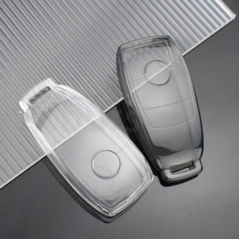Custodia protettiva per chiave auto in TPU trasparente Custodia Shell Fob per Mercedes Benz Classe ASG GLC CLE CLA W177 W205 W213 W222 X167 AMG