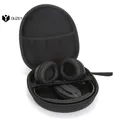 Custodia Portatile per Auricolari Custodia Protettiva Guscio Duro Cuffie Nere Portata Cavi Dati Rigida Scatola per Auricolari Da Viaggio