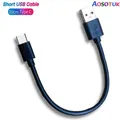 Cavo USB C veloce da 20 cm cavo di tipo C Cavo dati di ricarica rapida Cavo USB C per Samsung s21 s20 A51 xiaomi mi 10 POCO F5 Pro