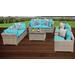 Monterey 7 Piece Outdoor Wicker Patio Furniture Set 07c in Aruba - TK Classics Monterey-07C-Aruba