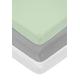 American Baby Company 100% Natural Cotton Jersey Knit Fitted Bassinet Sheet, Celery/Gray/White, (Pack of 3)