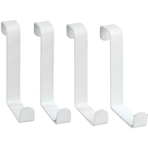 4er Set Tür Garderoben Haken weiß zum Einhängen Halter Jacken Bade Mäntel - weiss - Wenko Image