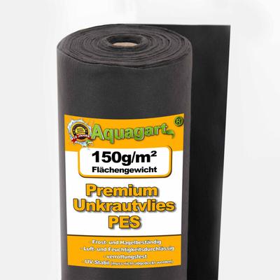 Aquagart - 5m² Unkrautvlies Gartenvlies Mulchvlies Bodengewebe 150g 1m breit pes