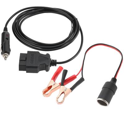 Eosnow OBD II Fahrzeug-ECU-Notfall-12-V-Stromversorgungskabel, Speicherschoner mit Clip