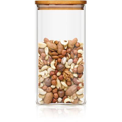 Klarstein - bambuswald© 500ml Vorratsglas Aufbewahrungsglas mit luftdichten Deckel aus 100% Image