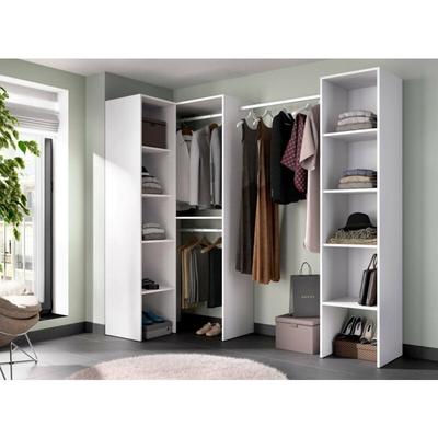 Dmora - Kleiderschrank Dluvumb, Struktur für begehbaren Eckschrank, offene Eckgarderobe, 226 x 79 x