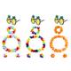 3 Set Party Hawaiian wreath set of four pieces pineapple glasses combination set event holiday dressing props