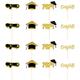 16pcs Graduation Party Cake Toppers Paper Cupcake Flags with Mortarboard Designs - Decorative Accents for Celebratory Desserts