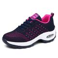 Women's Sneakers Running Shoes Athletic Non-slip Cushioning Breathable Lightweight Soft Running Jogging Rubber Knit Spring Fall Black Dark Purple Dark Navy Purple