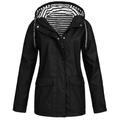 Women's Rain Jacket Fall Waterproof Outdoor Hiking Coat Zipper Windproof Hoodie Jacket Winter Warm