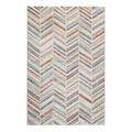 Tapis exterieur tissé plat motif chevrons vintage coloré 133x200