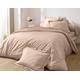 Housse de couette 240x220 en percale de coton beige sable