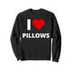 I Love Kissen, mit rotem Herz Sweatshirt