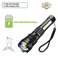 lampe de poche rechargeable led haute puissance avec perles de lampe 30w torche portable 7 modes d'éclairage zoomable lampe de camping étanche